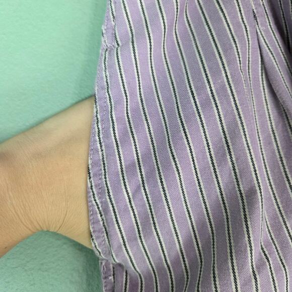 Madewell Womens Patio Button Front Midi Skirt 18 Lilac Stripe Soft Feminine - Picture 4 of 6